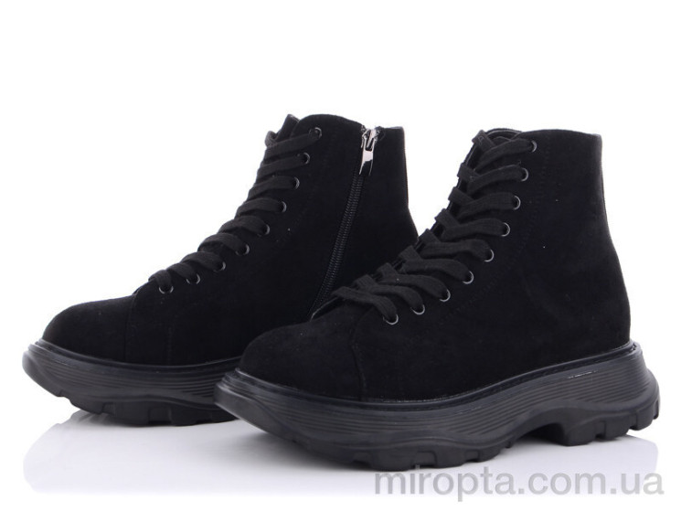 Черевики 166-47 black-2 р: 36-41, в упаковці: 8 пар, купити тільки гуртом - 548715