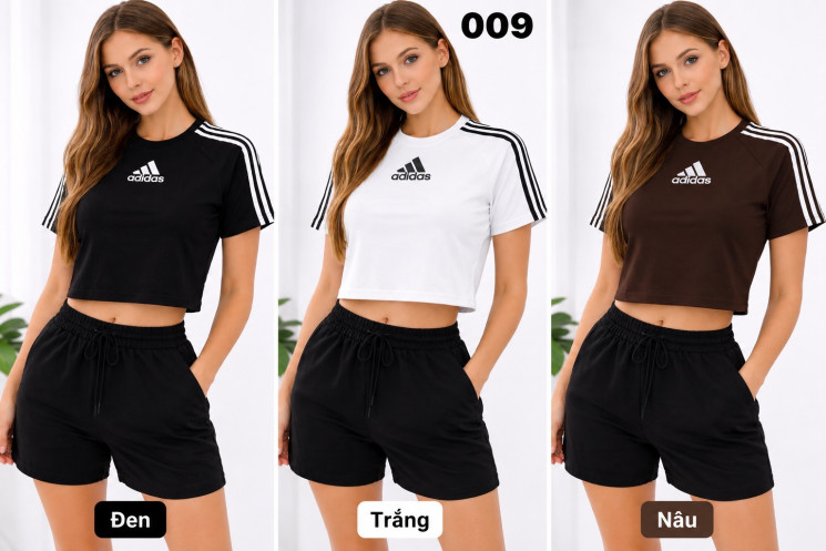Футболка жіноча Adidas бавовна м.009  (р. 42-50 ) 3 кольора  в упаковці 5 штук №763042 - Ivy SER 3721-3722