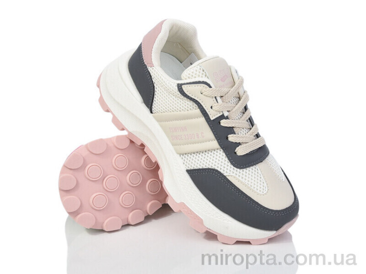 Кросівки 149-53 grey-pink р: 36-41, в упаковці: 8 пар, купити тільки гуртом - 969266