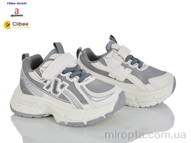 Кросівки LB1187 white-grey р: 26-31, в упаковці: 6 пар, купити тільки гуртом - 1163196
