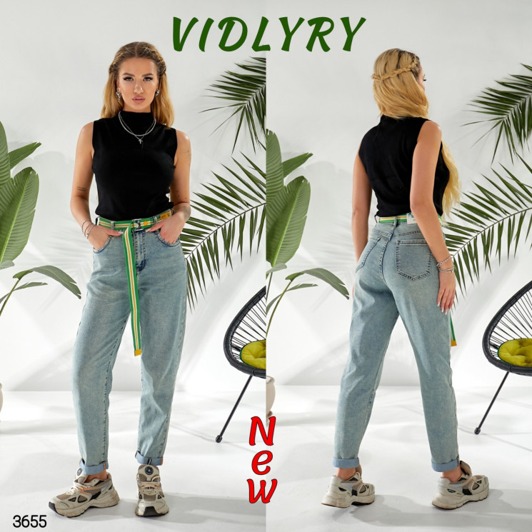 Джинси жіночі мом м.3655 (р:25-30) в упаковці 6 штук №755530 - Vidlyry 3574