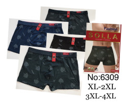 Труси чоловічі, котон, м.6309 (розмір: XL-4XL), мікс кольорів, в упаковці 24 шт. №332240