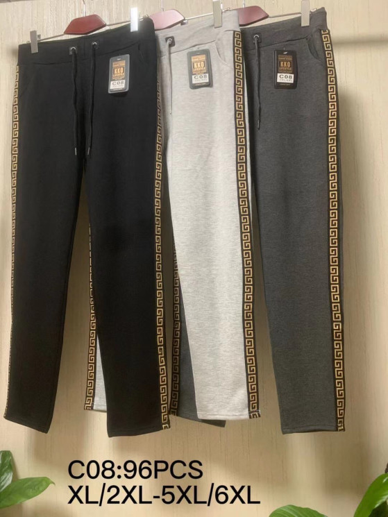 Спортивні штани жіночі, трикотаж, м.С08 (р. XL-6XL ), 3 кольори, в упаковці 5 шт. №323452 - 