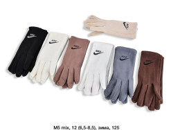 Рукавиці жіночі на флісі Nike "М5" (р: 6.5-8.5) мікс кольорів, в упаковці 12 шт. №378682