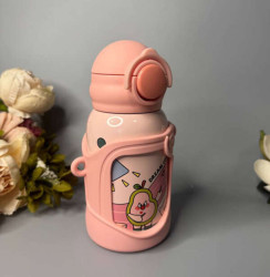  Дитячий термос з трубочкою, м.XQ-8128 (об'єм: 500 ml), колір: рожевий №323693