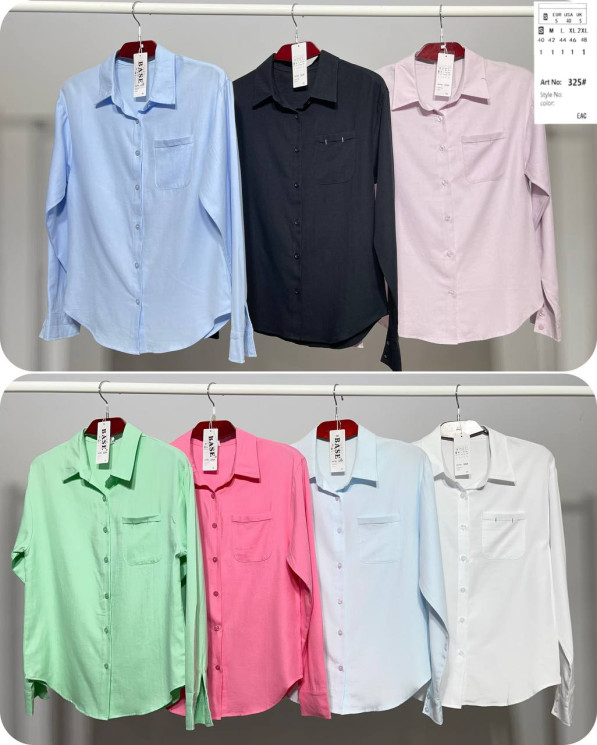 Сорочка жіноча "325" (р: S,M,L,XL,XXL) 7 кольорів, в упаковці 5 шт. №373565 - BASEBlake SE817