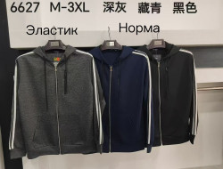 Худі чоловіче, еластик, м.6627 (Розмір: M-3XL ), 3 кольори, в упаковці 5 шт. №332838