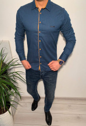 Сорочка No Brand р M-3XL Чоловіча R439 navy