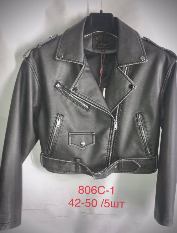 Куртка-косуха жіноча, шкірзамінник "806С-1" (р: 42-50) в упаковці 5 шт. №359035 - Xeangel SER2 5025