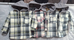 Сорочка дитяча з капюшоном, фліс (р. 12-16 років ), 4 кольори, в упаковці 5 штук №348422