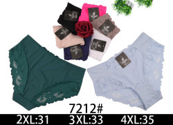 Труси жіночі "7212" (р: 2XL-4XL) 8 кольорів, в упаковці 12 шт. №374185