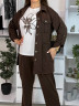 Костюм жіночий "трійка", двонитка люкс + футболка - кулір м. 1159vl (р: 48-50, 52-54, 56-58, 60-62) №830717 - 