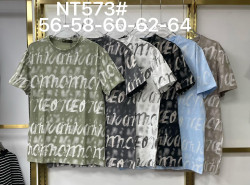 Футболка чоловіча "573" коттон (р: 56-64) 6 кольорів, в упаковці 5 шт. №366261