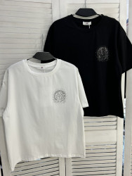 Футболка жіноча "2165" котон (р: one size) 2 кольори, в упаковці 5 шт. №386030