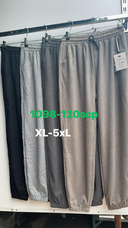 Спортивні штани жіночі, трикотаж, м.1098 (р. XL-5XL ), 4 кольори, в упаковці 5 шт. №323453 - 
