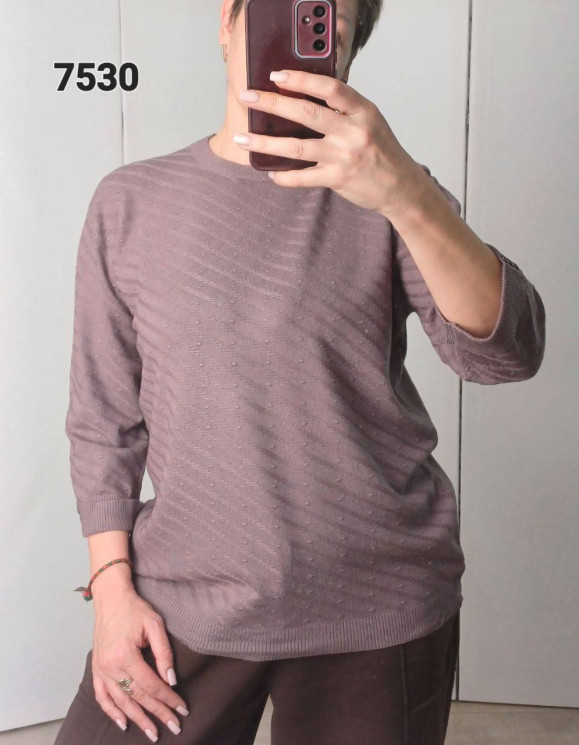 Светр жіночий, кашемір, м.7530 (р. 52-56 ), мікс кольорів, в упаковці 3 штуки №339290 - Korona UG 4477