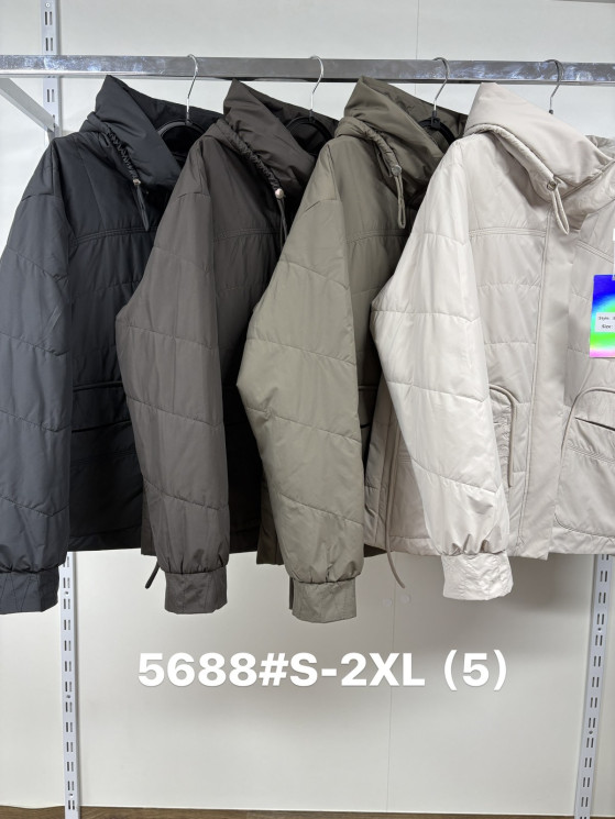 Куртка жіноча, плащівка, синтепон, м.5688 (розмір: S-2XL ), 4 кольори, в упаковці 5 штук №346805 - Vanda SE1013
