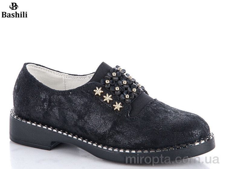 Туфлі 006-6 black р: 31-37, в упаковці: 8 пар, купити тільки гуртом - 103237