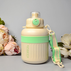 Місткий термос із фільтром для чаю #RT-615-b (об'єм 900 ml), колір: білий №531072