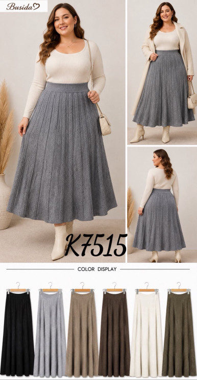 Спідниця жіноча, кашемір, м. K7515 (р. універсальний, довжина 90 см), мікс кольорів, в упаковці 10 штук №348888 - Vanda SE1013