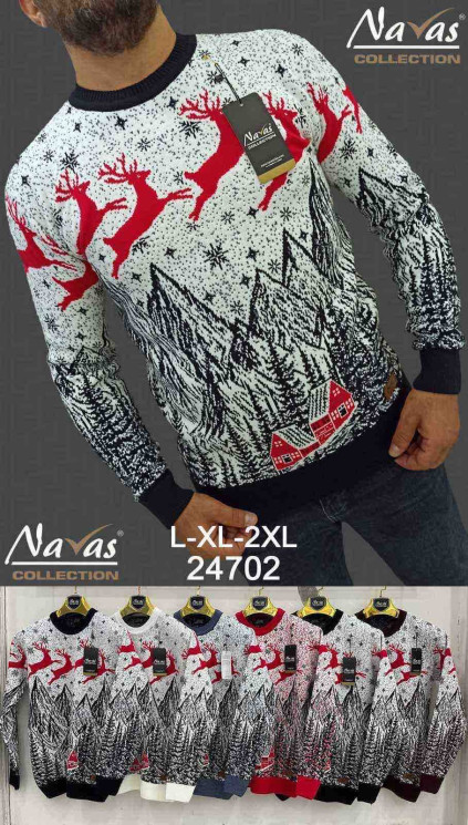 Светр чоловічий "24702" вовна (р: М,L,XL) 6 кольорів, в упаковці 3 шт. №378962 - Turkey SE897