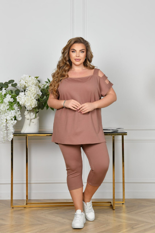 Костюм жіночий, трикотаж-рубчик м. 3776 (р. 48-50, 52-54, 56-58, 60-62, 64-66) №407154 - 
