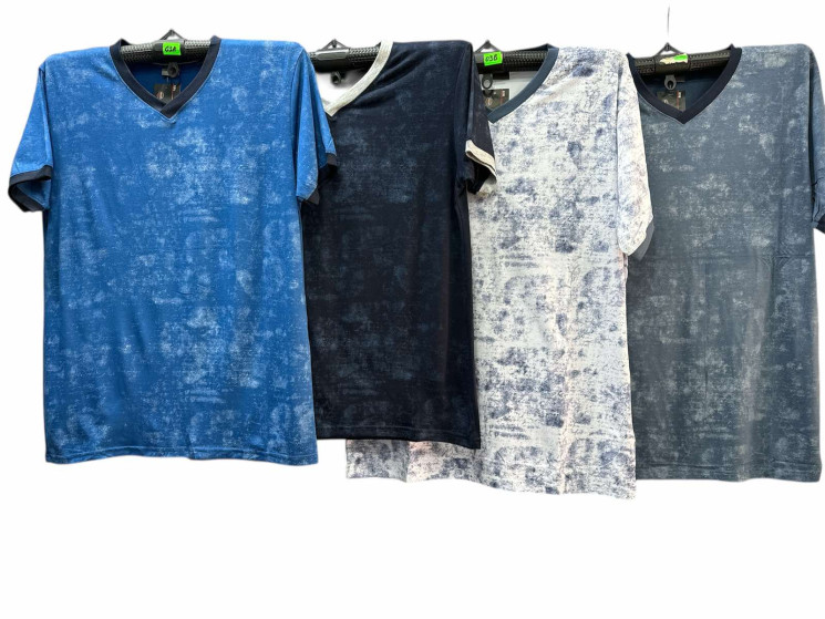 Футболка чоловіча, трикотаж, м.03В (розмір: 6XL-8XL ), мікс кольорів, в упаковці 5 штук №341636 - Vanda SE1013