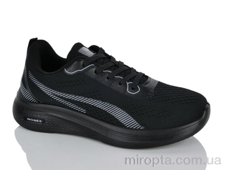 Кросівки 45-404 black р: 41-45, в упаковці: 8 пар, купити тільки гуртом - 1189583