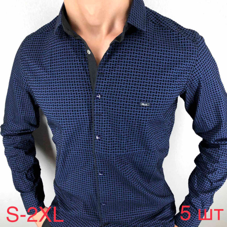 Сорочка Paulsemih р S-2XL Чоловіча Y27 d.blue - Nadiyka BG/PO2161-2162