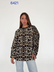 Батник жіночий, трикотаж, фліс, м.6421 (р. M, L, XL ), в упаковці 3 штуки №348778