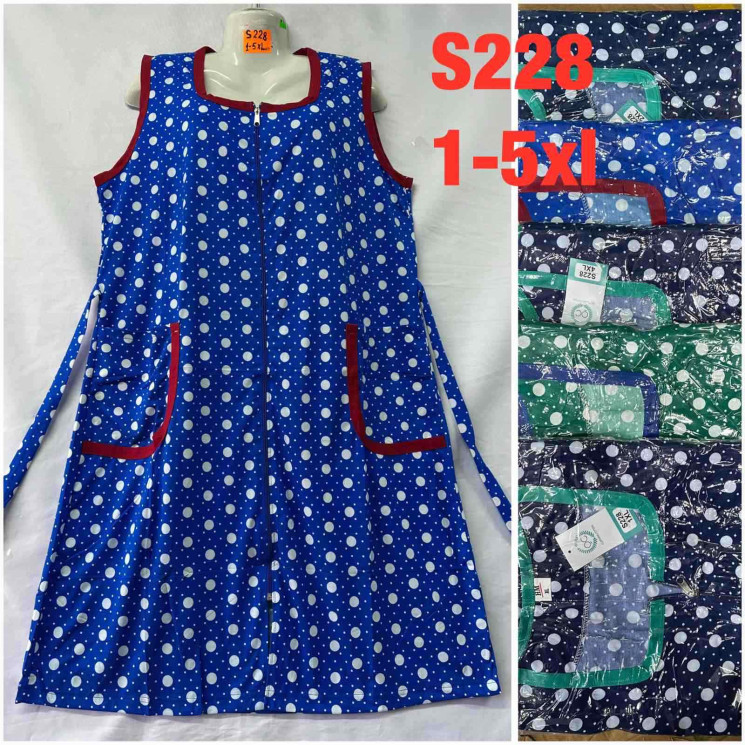 Халат жіночий, трикотаж, м.S228 (р. XL-5XL ), мікс кольорів, в упаковці 5 штук №331525 - Vanda SE1013