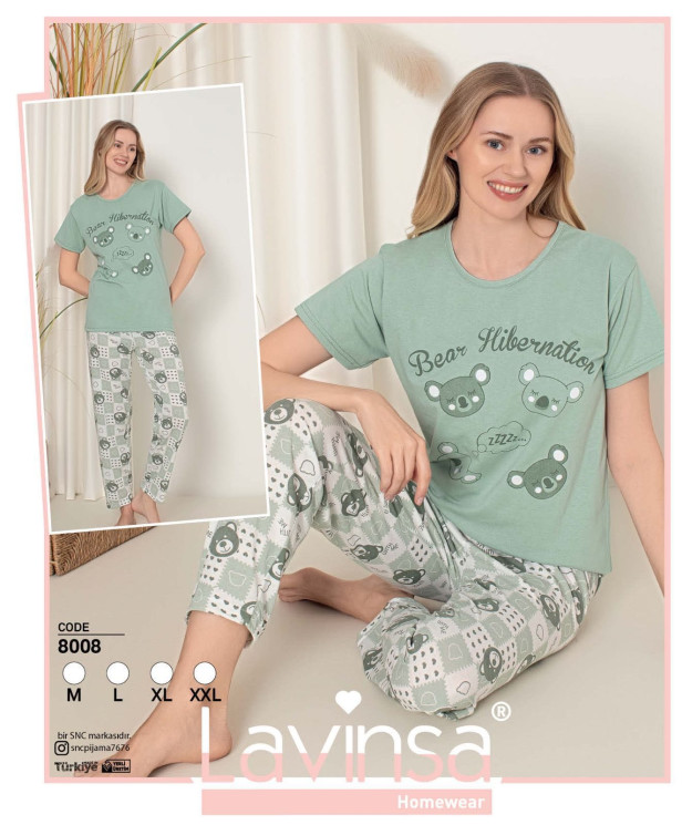 Піжама жіноча "8008" коттон (р: M,L,XL,2XL) в упаковці 4 шт. №364829 - DisneyOpt SE893