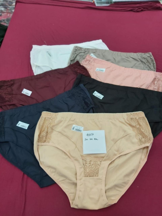Труси жіночі, котон, м.4357 (р. 3XL-5XL ), мікс кольорів, в упаковці 12 шт. №331155 - 
