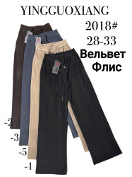 Штани жіночі "2018" вельвет, фліс (р: 28-33) 4 кольори, в упаковці 5 шт. №375416