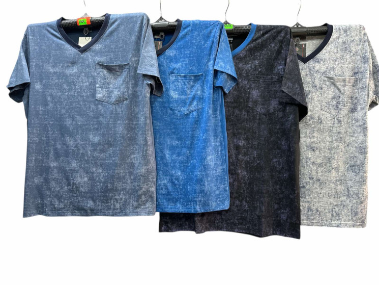 Футболка чоловіча, трикотаж, м.08А (розмір: XL-3XL ), мікс кольорів, в упаковці 5 штук №341637 - Vanda SE1013