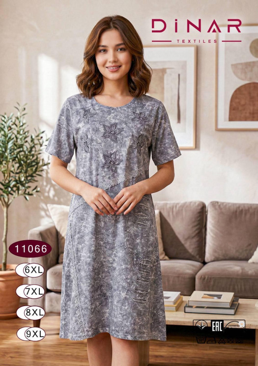 Сукня домашня жіноча "11066" віскоза (р: 6XL,7XL,8XL,9XL) в упаковці 4 шт. №385873 - Saturn UG 241