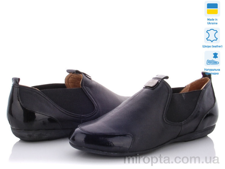 Туфлі AE357 крос. кожа+лак ч р: 36-38, в упаковці: 4 пар, купити тільки гуртом - 519249