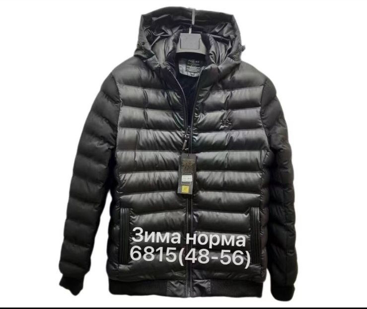 Куртка чоловіча зимова, плащівка, холофайбер, м.6815 (Розмір: 48-56 ), в упаковці 5 штук №337960 - 