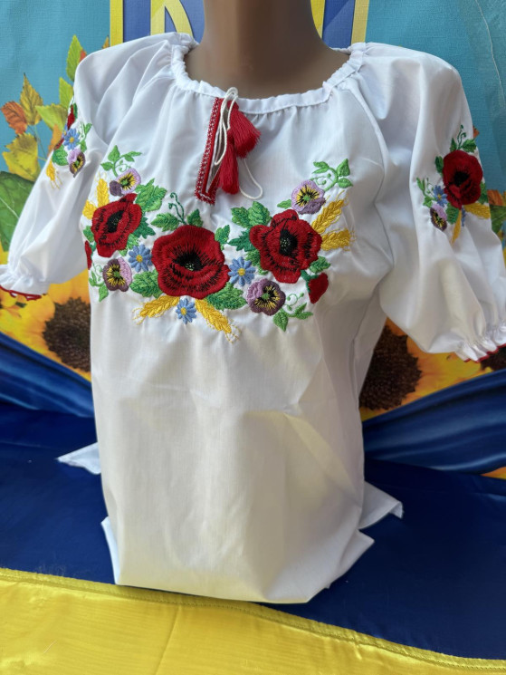 Вишиванка дитяча, паплін (розміри: 152-170), в упаковці 4 штуки №313848 - Delux 909