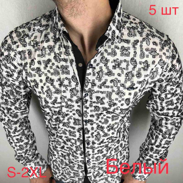 Сорочка Paulsemih р S-2XL Чоловіча Y29 white уцінка - Nadiyka BG/PO2161-2162