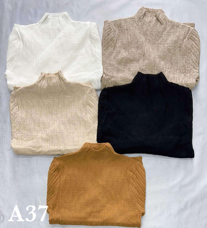 Кофта жіноча "А37" рубчик (р: 42-48) мікс кольорів, в упаковці 5 шт. №377680 - Kama