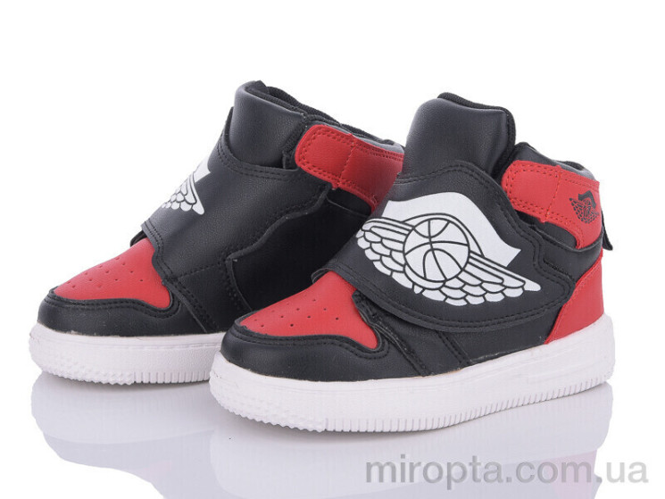 Кросівки KJ06 black-red р: 25-30, в упаковці: 8 пар, купити тільки гуртом - 713707