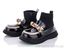 Черевики Y159(2107B) black р: 32-37, в упаковці: 6 пар, купити тільки гуртом