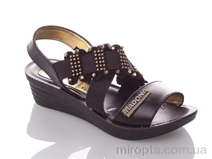 Босоніжки GMadona-B-black р: 24-29, в упаковці: 6 пар, купити тільки гуртом - 1078840
