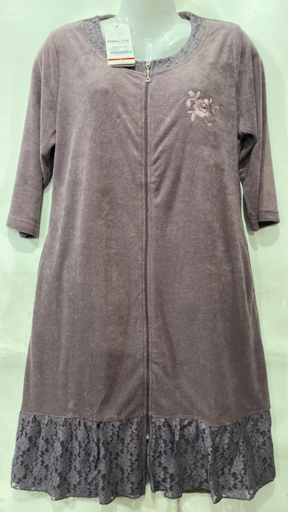 Халат жіночий "3471" велюр (р: М,L,XL) в упаковці 3 шт. №388564 - Romex HR1980