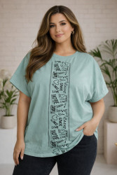 Футболка жіноча oversize з принтом LOVE, турецький трикотаж + принт м. 135 (р: 42-50) №823864