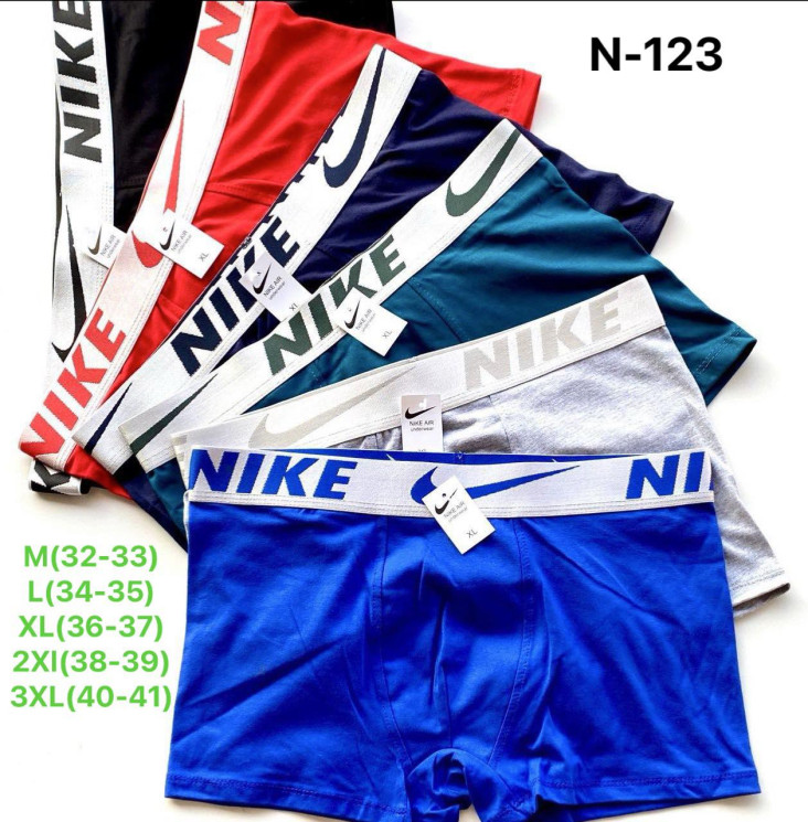 Труси чоловічі Nike, котон, м.N-123 (розмір: M-3XL), мікс кольорів, в упаковці 30 штук №338644 - VanKiey 434