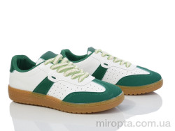 Кросівки 143-45 white-green р: 36-41, в упаковці: 8 пар, купити тільки гуртом