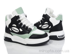 Кросівки 177-35 white-black-green р: 36-41, в упаковці: 8 пар, купити тільки гуртом