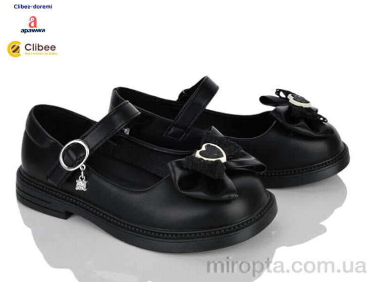 Туфлі DC809 black р: 31-36, в упаковці: 6 пар, купити тільки гуртом - 1195700